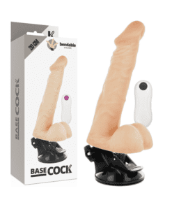BASECOCK VIBRADOR ARTICULABLE CONTROL REMOTO NATURAL 20CM