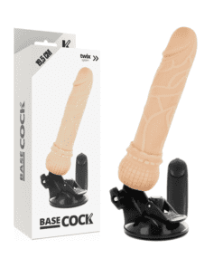 BASECOCK REALISTIC VIBRADOR CONTROL REMOTO NATURAL 19.5CM