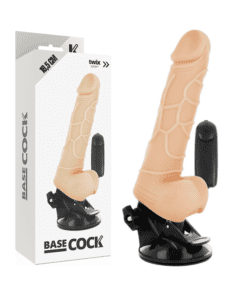 BASECOCK REALISTIC VIBRADOR CONTROL REMOTO NATURAL 18.5CM