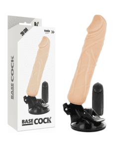 BASECOCK REALISTIC VIBRADOR CONTROL REMOTO NATURAL 20CM