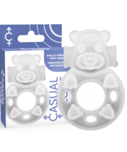 CASUAL LOVE - 26 ANILLO VIBRADOR CONEJITO TRANSPARENTE