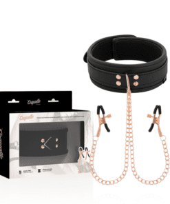 COQUETTE CHIC DESIRE - FANTASY COLLAR CON PINZAS PEZONES CON FORRO DE NEOPRENO