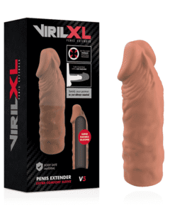 VIRILXL - EXTENSION DE PENE LIQUID SILICONE V5 MARRON