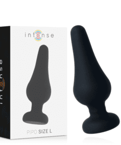 INTENSE - ANAL PLUG PIPO L SILICONE NEGRO 13 CM