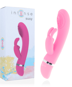 INTENSE - SUSY VIBRADOR OSCILANTE SILICON RABBIT ROSA