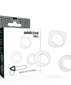 ADDICTED TOYS - SET 3 ANILLOS PENE CLEAR