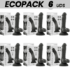 ECOPACK 6 UDS - COCK MILLER SILICONA DENSITY COCKSIL ARTICULABLE NEGRO 13 CM