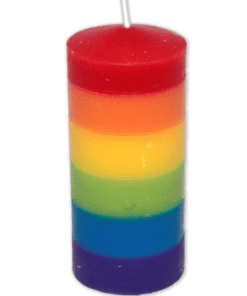 PRIDE - VELA GRANDE CON LA BANDERA LGBT