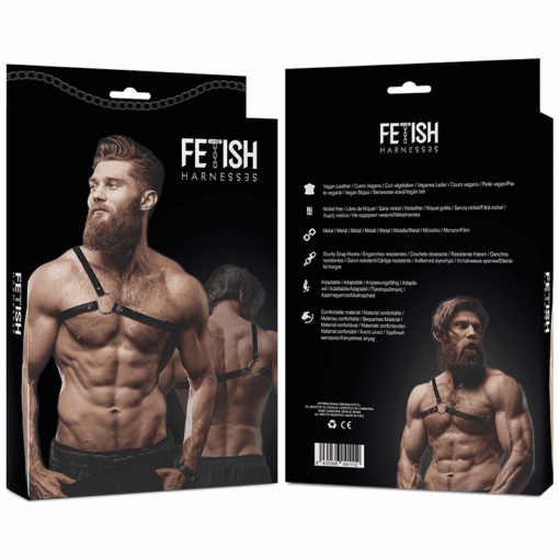 FETISH SUBMISSIVE - ATTITUDE ARNÉS ECOPIEL HOMBRO CRUZADO HOMBRE - Imagen 3