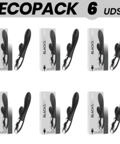 ECOPACK 6 UDS - BLACKSILVER KALEB VIBRADOR RABBIT SILICON MILTI FUNCION
