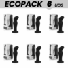 ECOPACK 6 UDS - BLACKSILVER SEAN PLUG ANAL SILICONA PREMIUM NEGRO