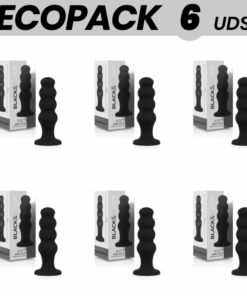 ECOPACK 6 UDS - BLACKSILVER SCOTT PLUG ANAL SILICONA PREMIUM NEGRO