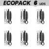 ECOPACK 6 UDS - BLACKSILVER BOB POTENTE CADENA ANAL SILICONA