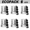 ECOPACK 6 UDS - BLACKSILVER RUPERT CADENA BOLAS ANALES 10 CM