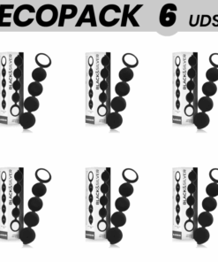 ECOPACK 6 UDS - BLACKSILVER LENNON PLUG ANAL CON BOLAS ANALES 15 CM