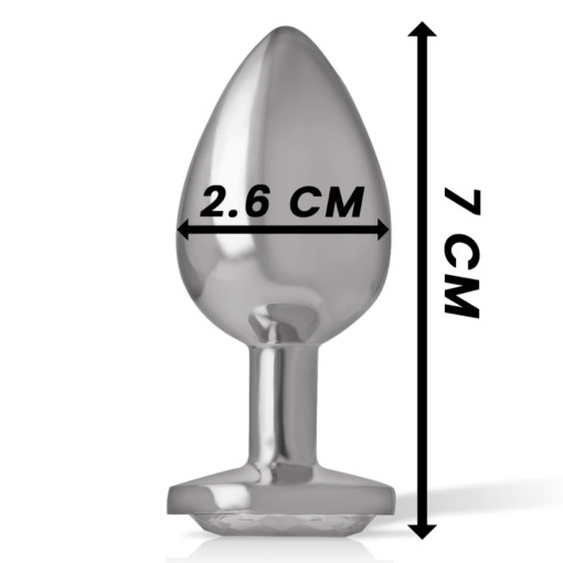 INTENSE - PLUG ANAL METAL ALUMINIO CORAZÓN BLANCO TALLA S - Imagen 4