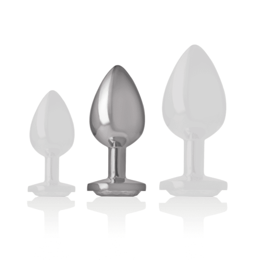 INTENSE - PLUG ANAL METAL ALUMINIO CORAZÓN BLANCO TALLA M - Imagen 5