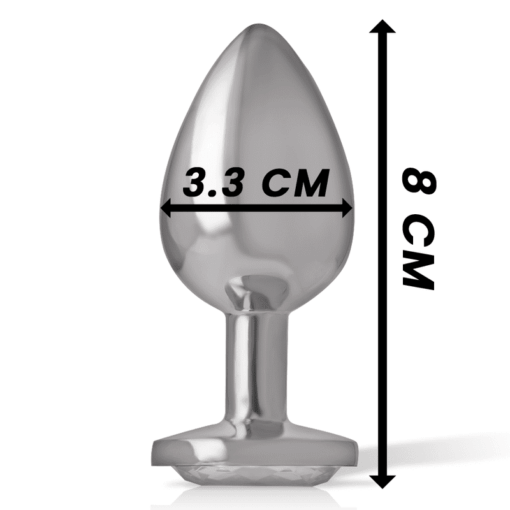 INTENSE - PLUG ANAL METAL ALUMINIO CORAZÓN BLANCO TALLA M - Imagen 4