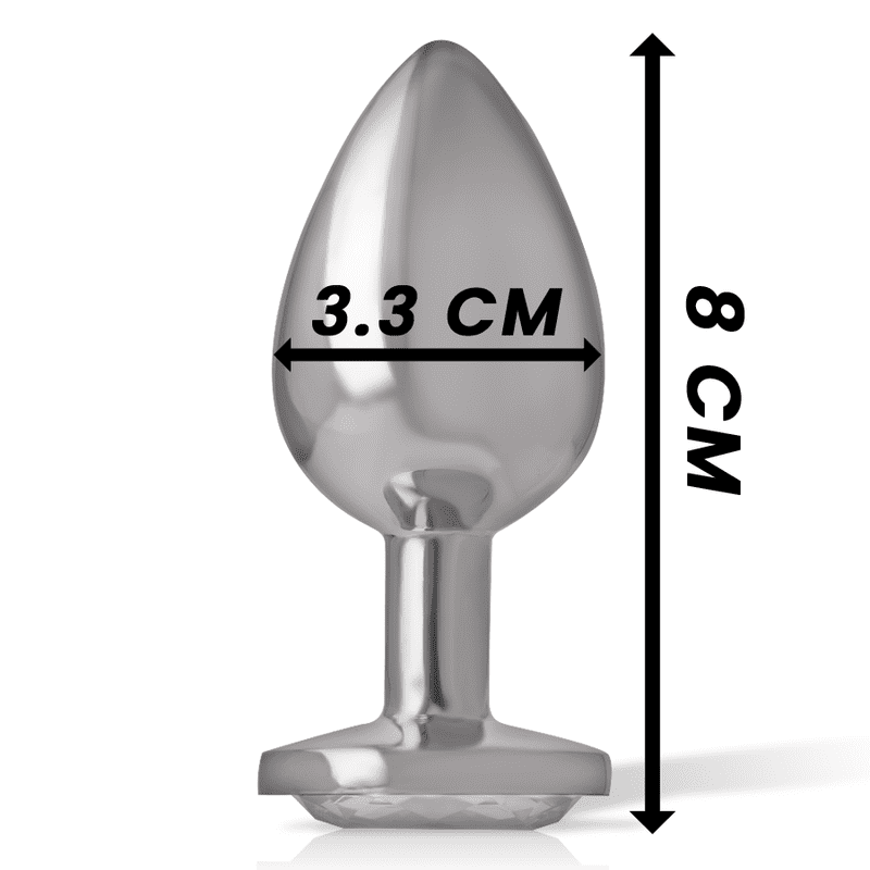 INTENSE - PLUG ANAL METAL ALUMINIO CORAZÓN BLANCO TALLA M - Imagen 4
