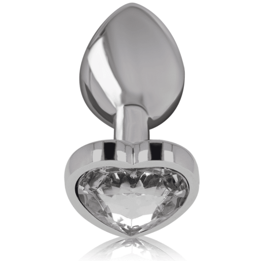 INTENSE - PLUG ANAL METAL ALUMINIO CORAZÓN BLANCO TALLA L - Imagen 2