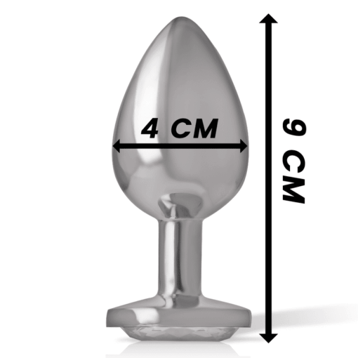 INTENSE - PLUG ANAL METAL ALUMINIO CORAZÓN BLANCO TALLA L - Imagen 4