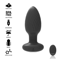 BLACKSILVER - WELLS PLUG ROTADOR ANAL SILICONA CONTROL REMOTO