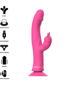 INTENSE - JULIO VIBRADOR RABBIT SILICONA ROSA