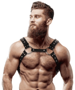FETISH SUBMISSIVE ATTITUDE - ARNÉS ECOPIEL PECHO CON TACHUELAS HOMBRE