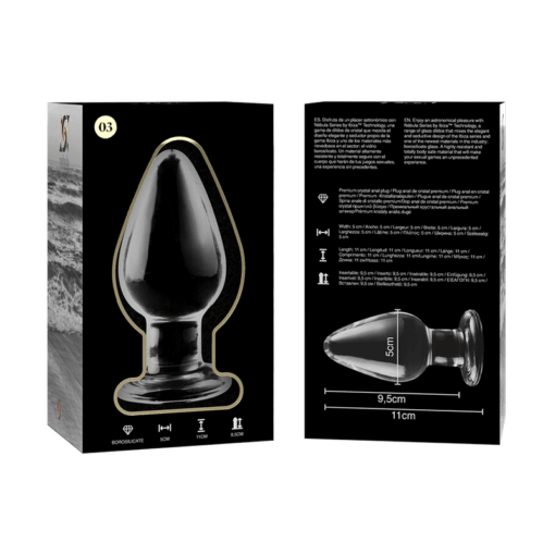 NEBULA SERIES BY IBIZA - MODELO 3 PLUG CRISTAL TRANSPARENTE 11 CM -O- 5 CM - Imagen 4