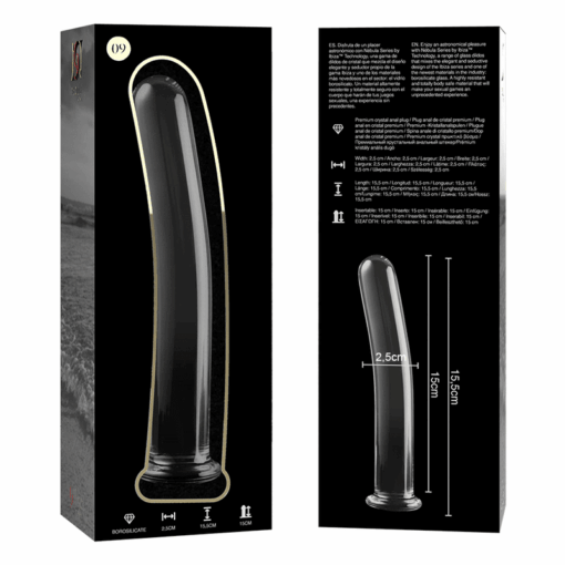 NEBULA SERIES BY IBIZA - MODELO 9 DILDO CRISTAL TRANSPARENTE 15.5 CM -O- 2.5 CM - Imagen 4