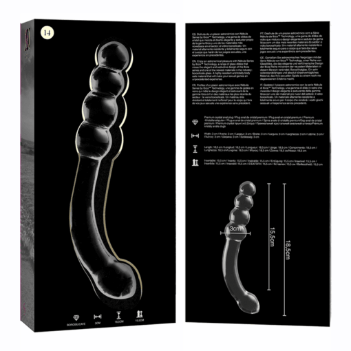 NEBULA SERIES BY IBIZA - MODELO 14 DILDO CRISTAL TRANSPARENTE 18.5 CM -O- 3 CM - Imagen 4