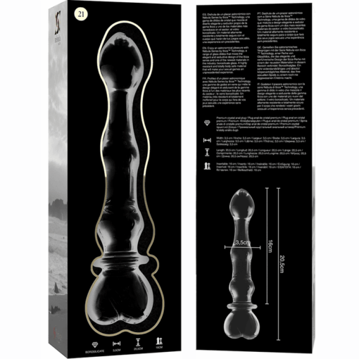 NEBULA SERIES BY IBIZA - MODELO 21 DILDO CRISTAL TRANSPARENTE 20.5 CM -O- 3.5 CM - Imagen 5