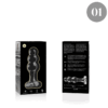 NEBULA SERIES BY IBIZA - MODELO 1 PLUG CRISTAL TRANSPARENTE 10.5 CM -O- 3 CM