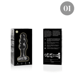 NEBULA SERIES BY IBIZA - MODELO 1 PLUG CRISTAL TRANSPARENTE 10.5 CM -O- 3 CM
