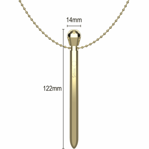 IBIZA - DISCRETO ESTIMULADOR DIAMOND COLLAR RECARGABLE 12 MODOS DE VIBRACIÓN DORADO 12,2 X 1,4 - Imagen 5