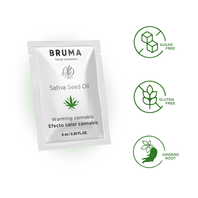 BRUMA - 6 ML GEL DESLIZANTE CON ACEITE DE SEMILLA EFECTO CALOR SABOR CANNABIS - Imagen 3