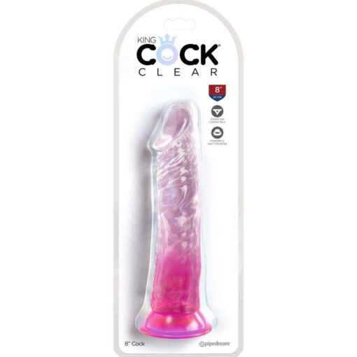 KING COCK - CLEAR PENE REALÍSTICO 19.7 CM ROSA - Imagen 2