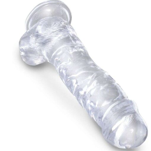 KING COCK - CLEAR PENE REALÍSTICO CON TESTÍCULOS 16.5 CM TRANSPARENTE - Imagen 3