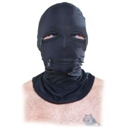 FETISH FANTASY SERIES - PASAMONTAÑAS CON CREMALLERAS NEGRO
