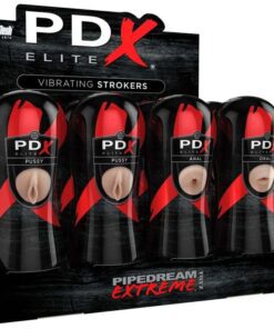 PDX ELITE - SET MASTURBADOR STROKER 12 UNIDADES: 6X VAGINA, 3X ANO, 3X BOCA