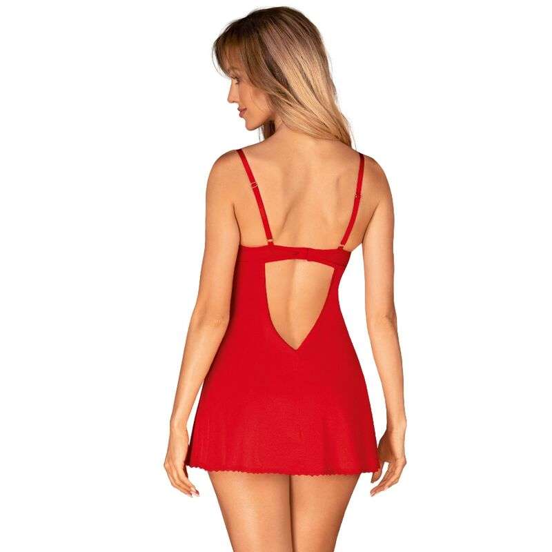 Obsessive - Ingridia Chemise Tanga Rojo Xs/S - Imagen 2
