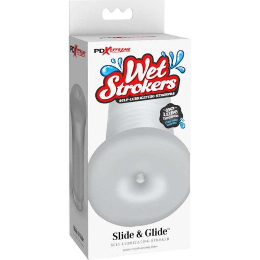 FETISH FANTASY EXTREME - MASTURBADOR MASCULINO SILICONA SLIDE  GLIDE TRANSPARENTE - Imagen 4