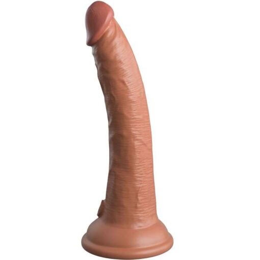 KING COCK - ÉLITE DILDO REALÍSTICO SILICONA 17.8 CM CARAMELO - Imagen 3