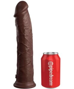 KING COCK - ÉLITE DILDO REALÍSTICO SILICONA 28 CM MARRON