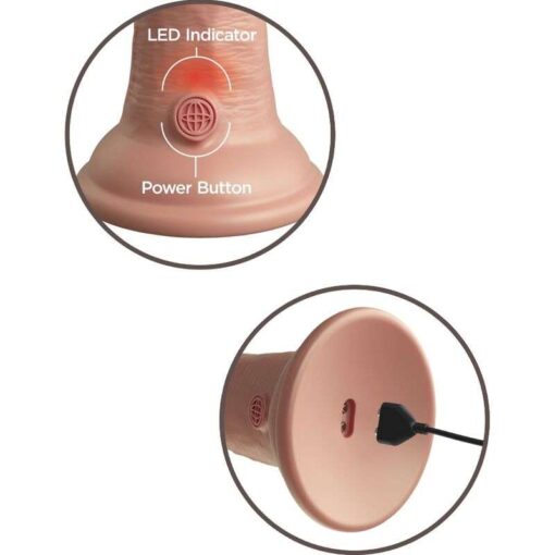 KING COCK - ÉLITE DILDO REALÍSTICO VIBRADOR  SILICONA 20.3 CM - Imagen 4
