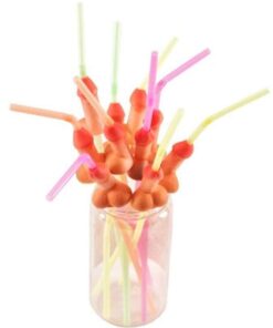 DIABLO PICANTE - BOLSA 10 PAJITAS PENE NATURAL