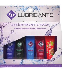 ID JUICY LUBE - SURTIDO 5X LUBRICANTE TUBE PACK 12 ML