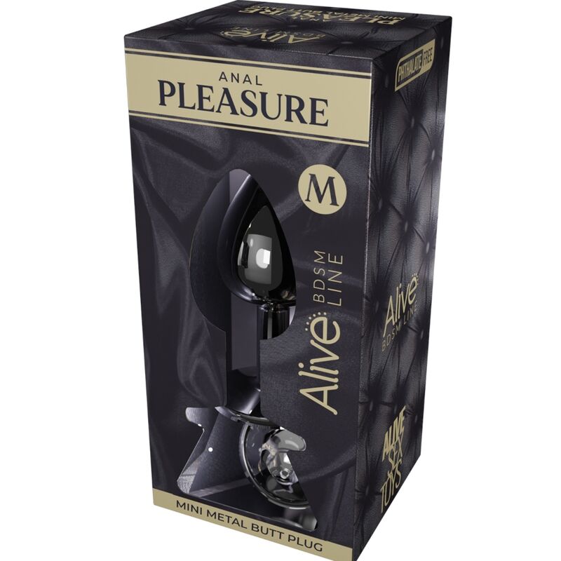 ALIVE - ANAL PLEASURE MINI PLUG METAL NEGRO TALLA M - Imagen 2