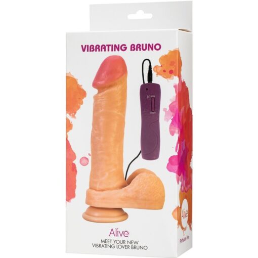 ALIVE - BRUNO PENE REALÍSTICO VIBRADOR 22 CM - Imagen 2