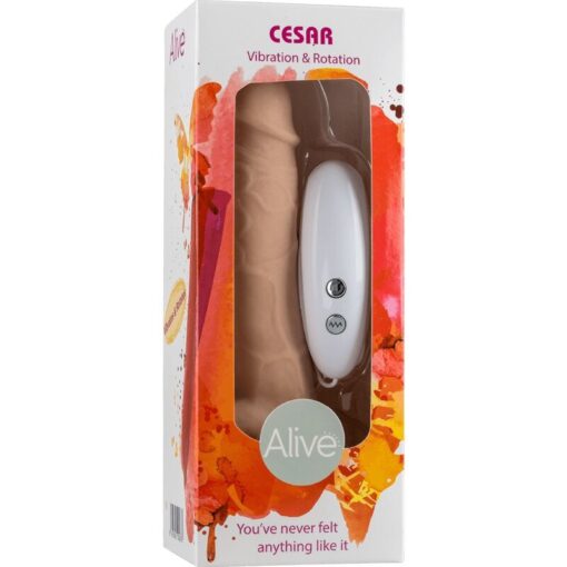 ALIVE - CESAR PENE REALÍSTICO VIBRADOR  ROTADOR 17.5 CM - Imagen 2